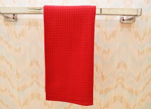 Red Waffle Weaves Towels
