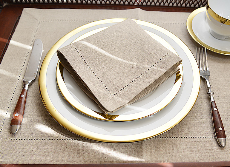 Linen Flax Linen Luncheon Napkin 12x12"