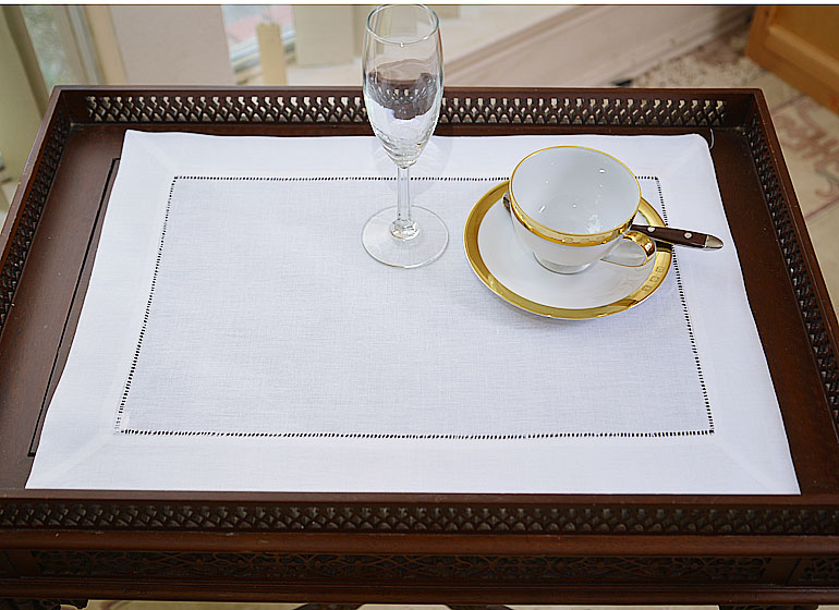 Traditional Clssic Hemstitch Placemats. Simple, Plain & Elegant. 12 pieces pack
