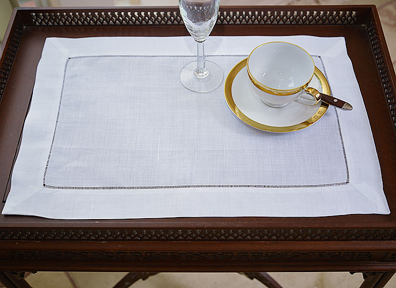 Traditional Clssic Hemstitch Placemats. Simple, Plain & Elegant. 12 pieces pack