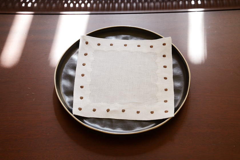 cocktail napkin, Tiramisu polka dots