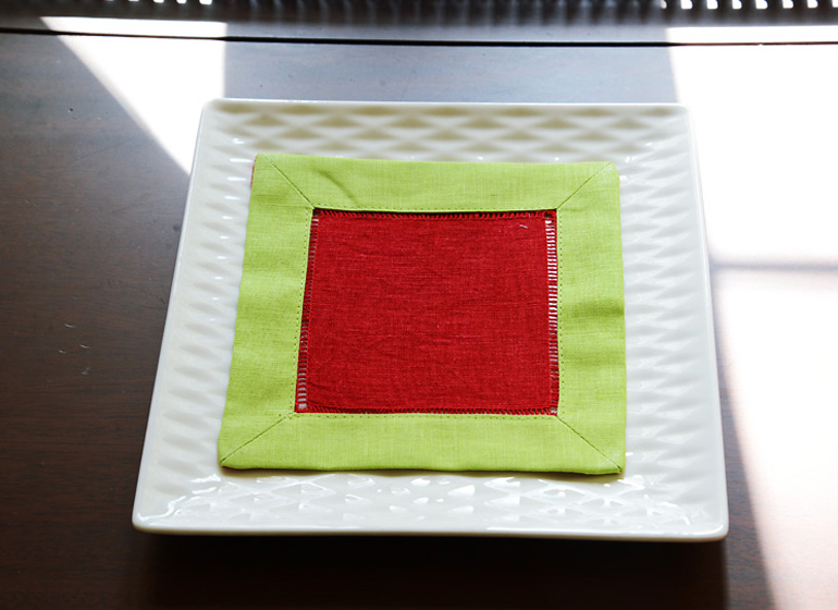 Xmas Red with hot green color border.