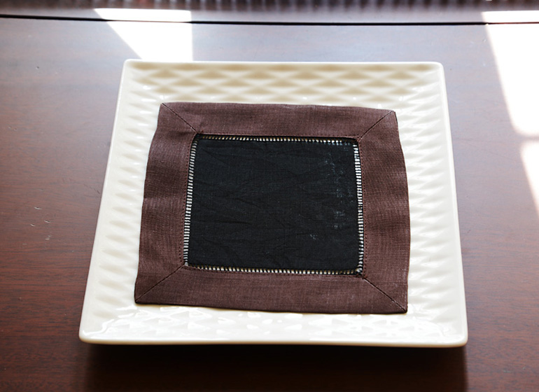 black with brown color border.
