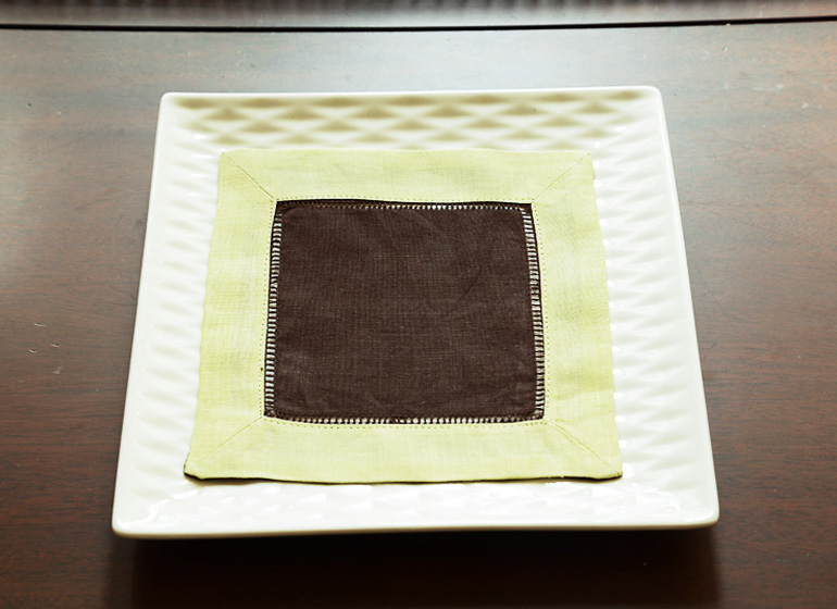 brown with willow green color border.