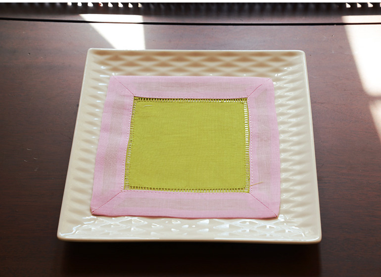 hot green with pink color border.