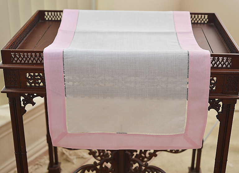White with Cherry Blossom border